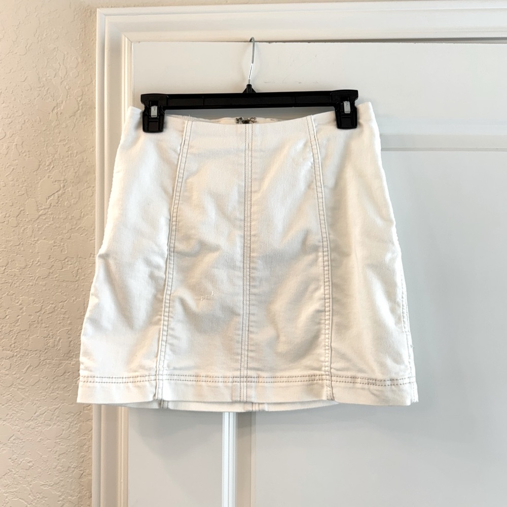 Free People Cream denim Skirt Size 6